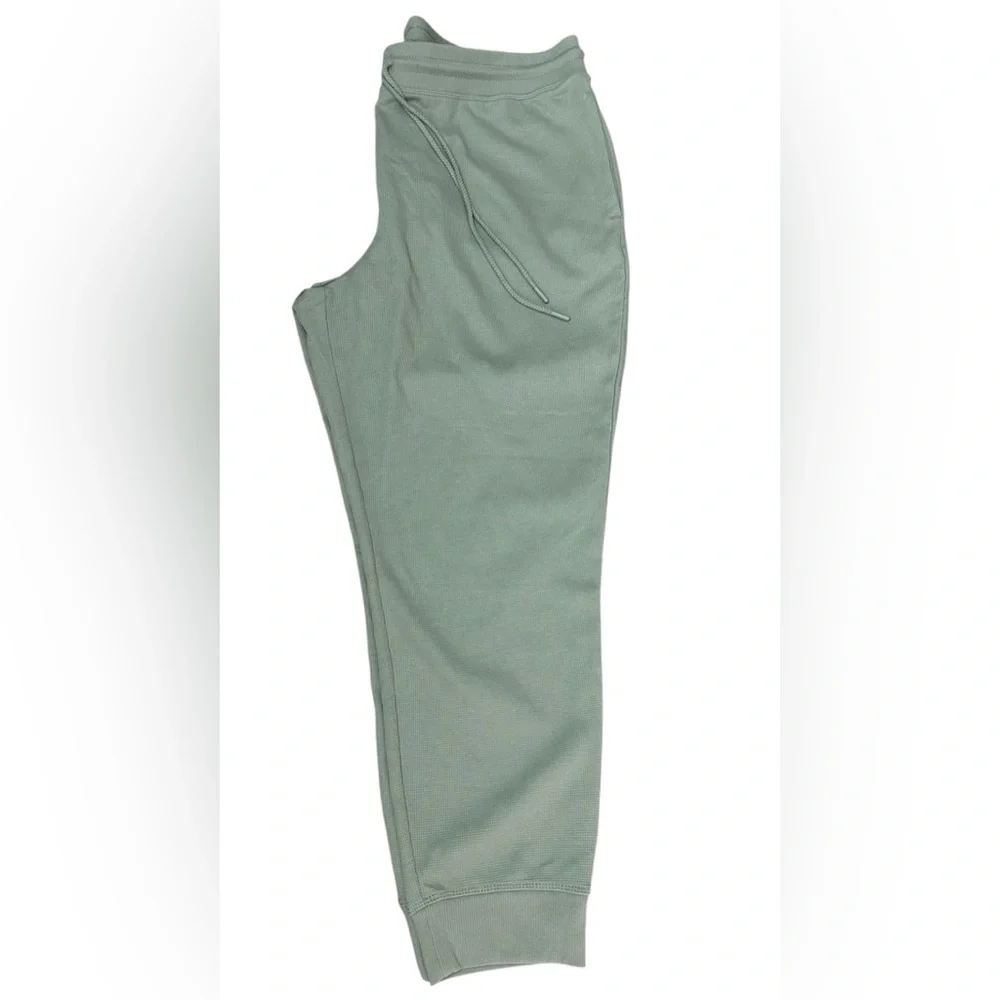 Max & Mia Sage Green XXL Waffle Knit Jogger Pants - Picture 6 of 9